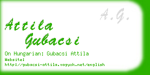 attila gubacsi business card